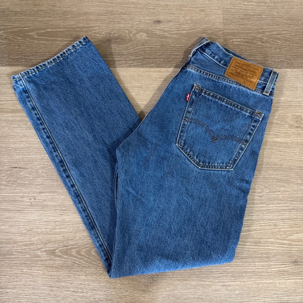 Levi's Premium 5111 Jeans Mens 33x34 Blue Straight Leg Hemp Blend Waterless